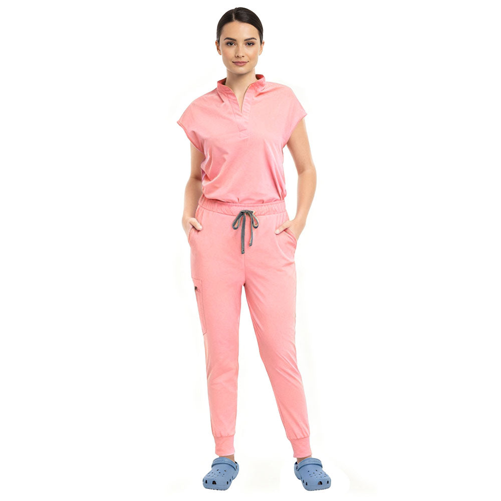 Vicogard Pink surgical scrub set, safe no-pocket design for pediatric surgery