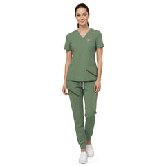 Vicogard Fruit Green vibrant scrub set, lime green uniform for veterinary staff and pediatrics