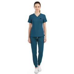 Vicogard Caribbean Blue active scrubs, tropical blue uniform for pediatric nurses