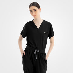Vicogard® black maximum utility scrub set model wearing