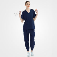 Vicogard® Classic Institutional Jogger Scrub Set | Navy Blue Medical Uniform