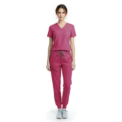 Vicogard Rose Pink active scrubs, bold hot pink uniform for breast cancer awareness