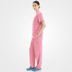 Professional cute scrubs set opposite side view