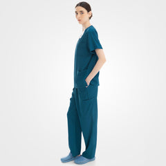 Professional cute scrubs set opposite side view