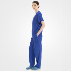 Professional women's medical scrubs opposite side view