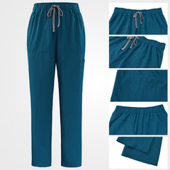 Caribbean blue nurse uniform slanted front pocket detail
