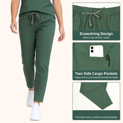 VICOGARD Women's Classic V-Neck Cargo Scrub Set - Turquoise