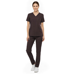 Vicogard Chocolate earth tone scrubs, brown stain-hiding uniform for veterinary technicians
