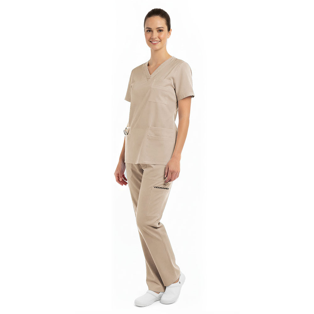 Side view of the Sand Pro scrub set, highlighting its tailored unisex fit