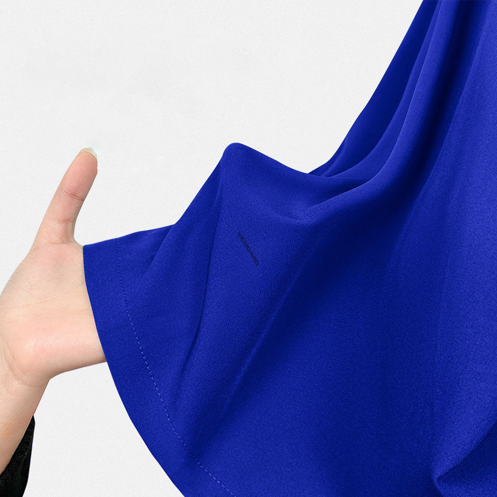 Macro shot of the durable, 4-way stretch Royal Blue fabric weave
