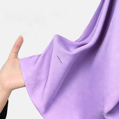 Close-up of the 4-way stretch fabric, highlighting the unique Purple color