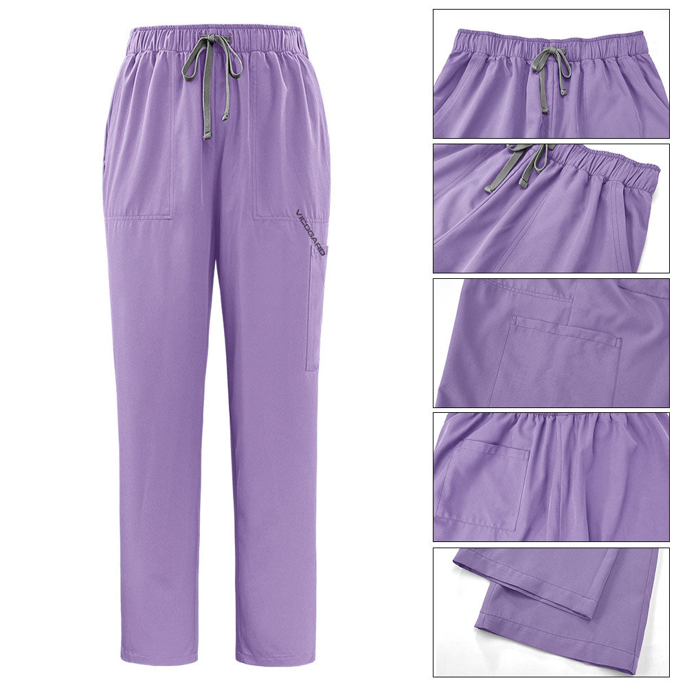 Waistband and drawstring detail of the Purple Pro scrub pants