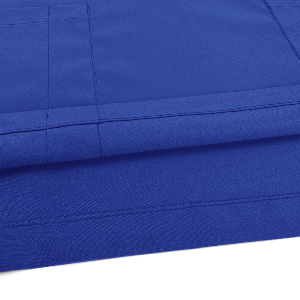 Close-up of Royal Blue UltraSOFT fabric texture, fade-resistant 4-way stretch polyester blend