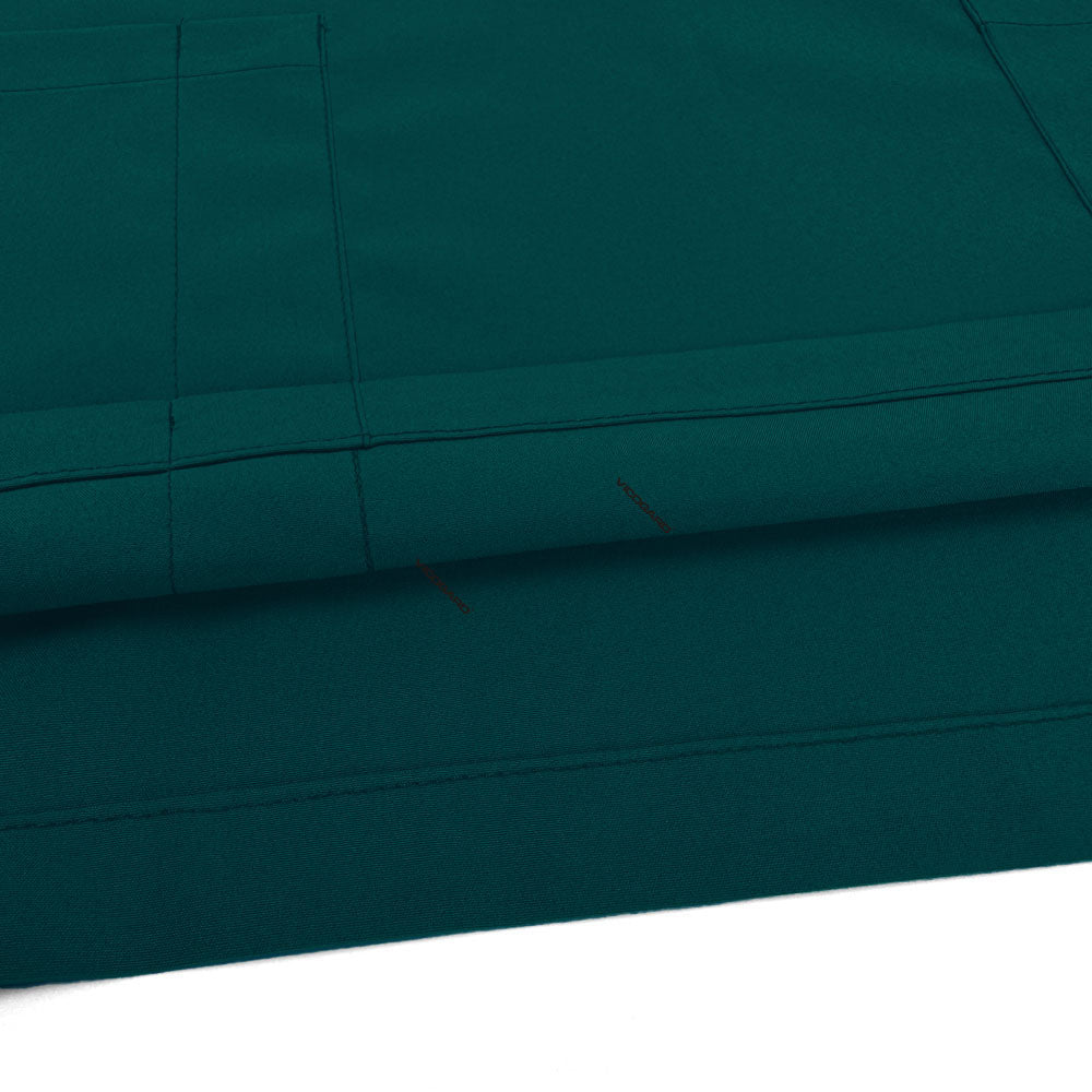 Close-up of Hunter Green UltraSOFT fabric, durable 94% polyester blend for surgery