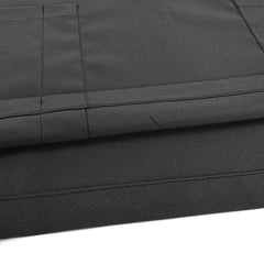Close-up of Black UltraSOFT fabric, fade-resistant and wrinkle-free polyester blend