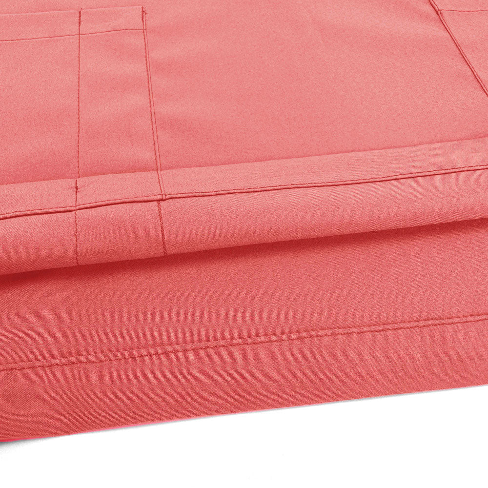 Close-up of Orange Red UltraSOFT fabric, breathable 4-way stretch polyester blend