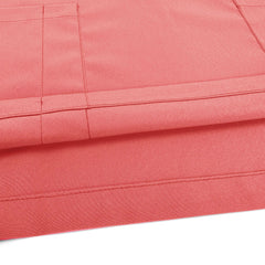 Close-up of Orange Red UltraSOFT fabric, breathable 4-way stretch polyester blend