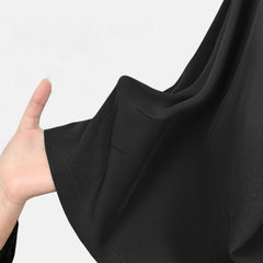 Close up of Black UltraSOFT fabric texture, fade-resistant 4-way stretch polyester blend